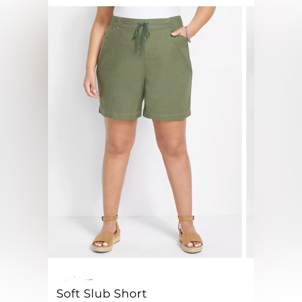NWT Lane Bryant The softest short - olive green size 18/20